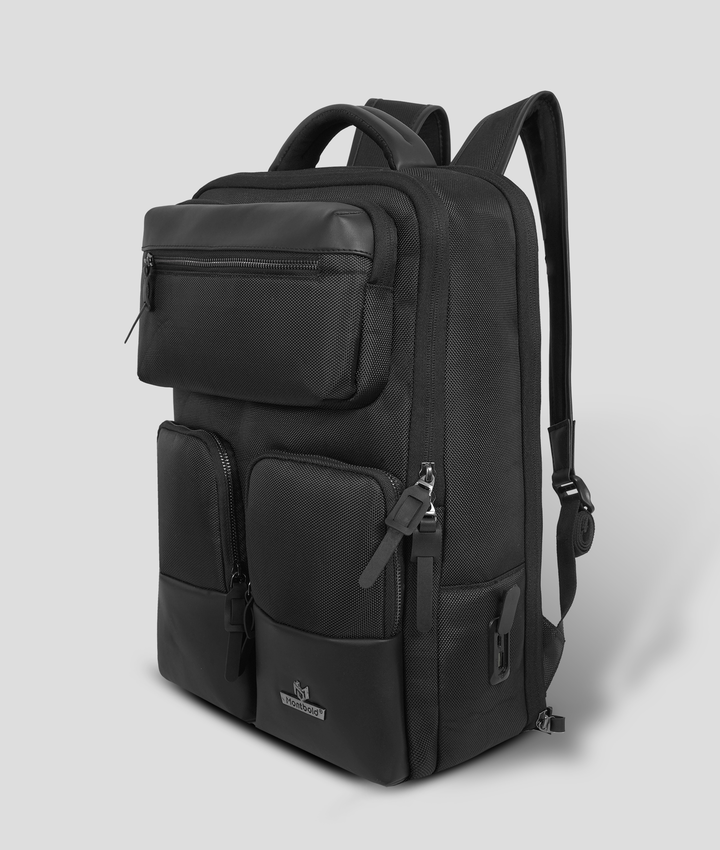 Montbold Leather Office Backpack for Men – Stylish Laptop Work Bag