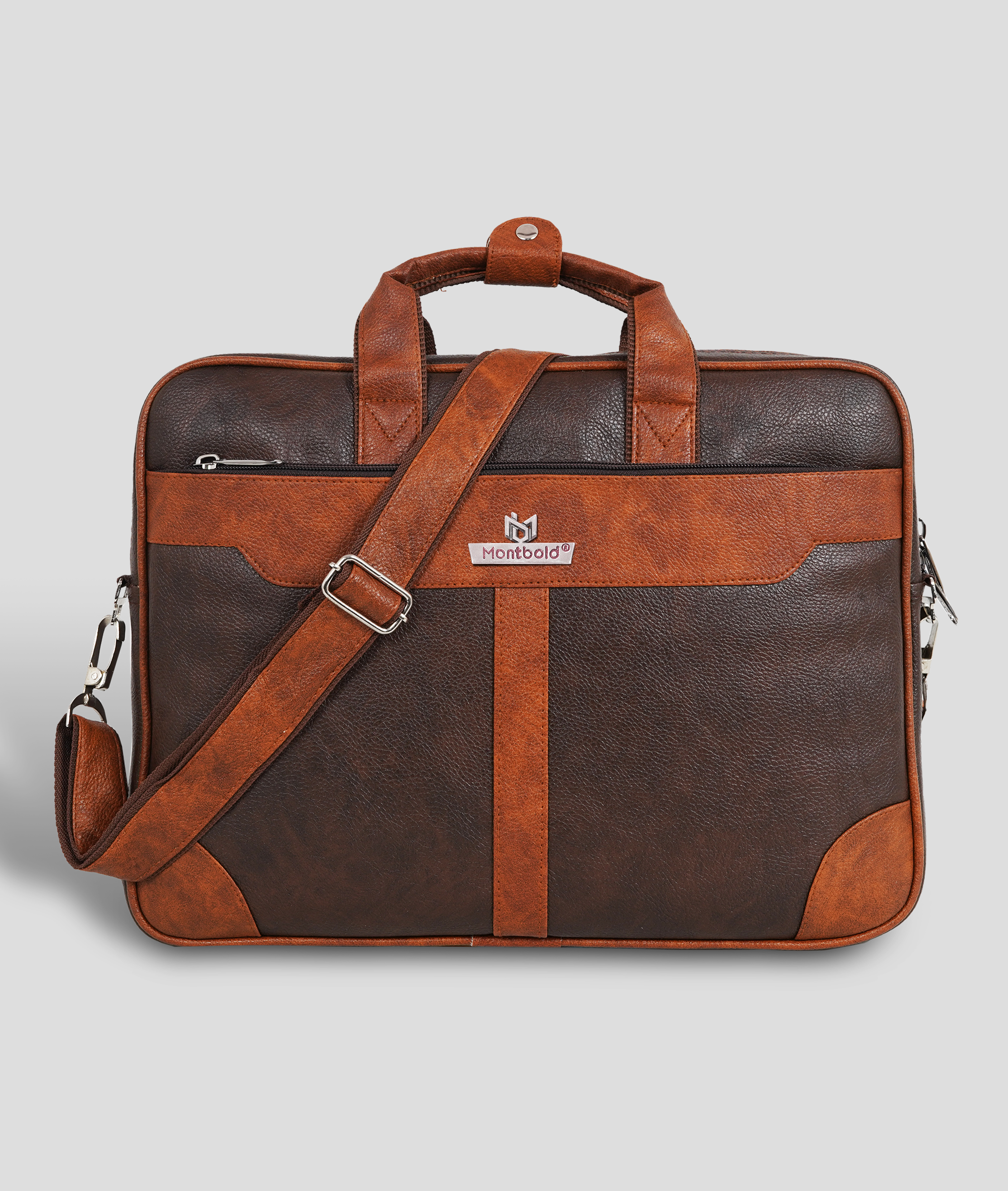 Montbold Premium Leather Laptop Bag for Men – Office & Business Use